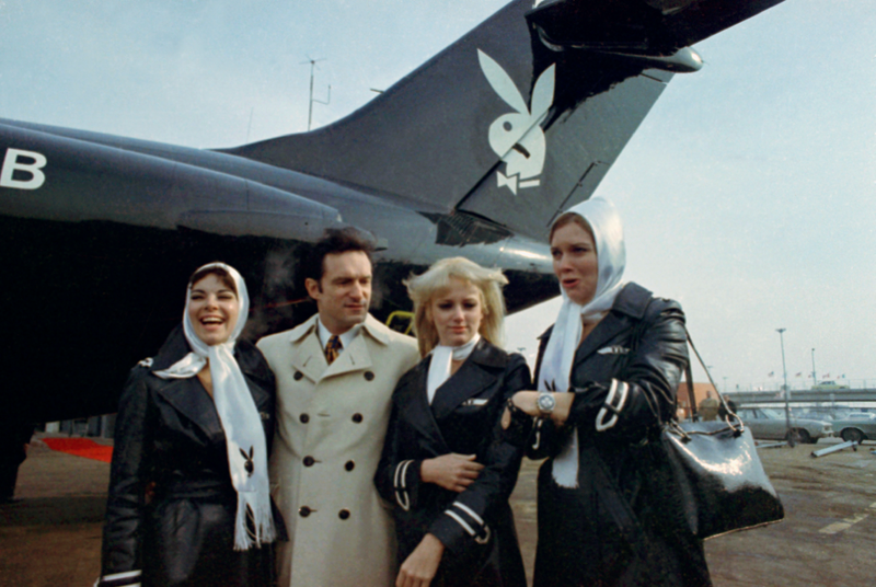 Hugh Hefner with expensive metaphor, 1970 (AP Images).